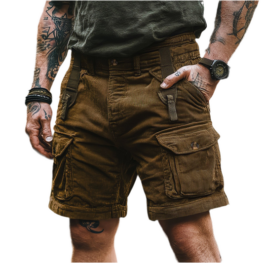 Pantalon salopette d'été décontracté multi-poches pour homme