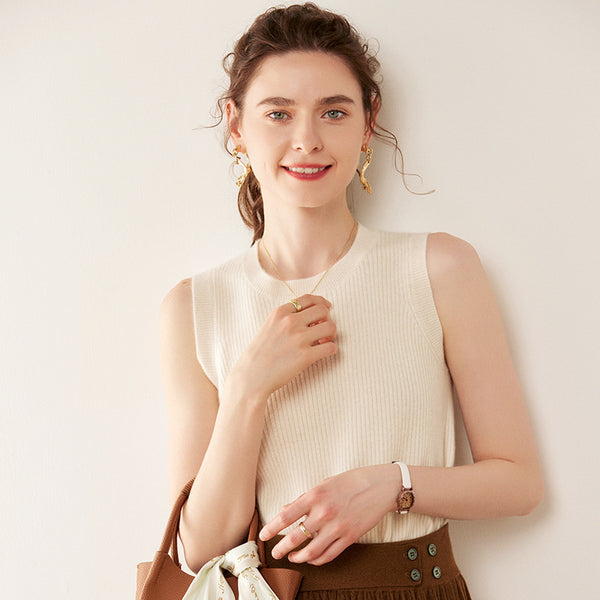 Cachemire tricoté de couleur unie pour femme, collection printemps-été
