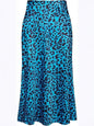 Satin Leopard Print Mermaid Skirt