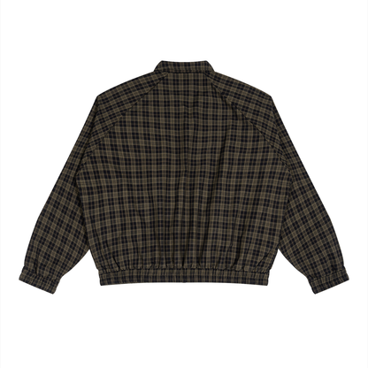 Unisex Plaid Full-Zip Track Jacket 130GSM