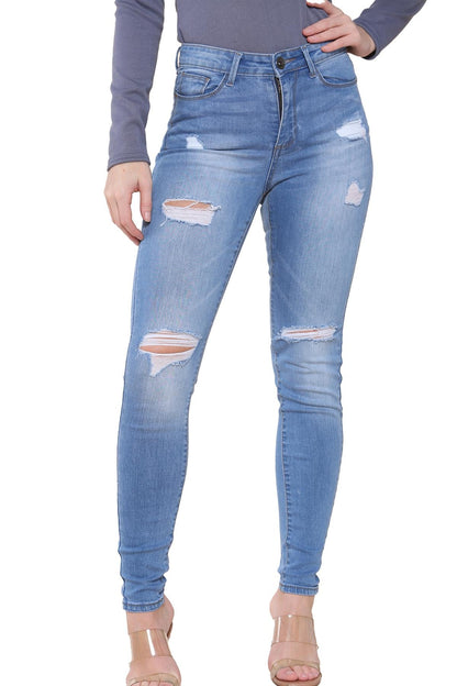 Enzo Jean Skinny Femme Slim Stretch Nouveau Pantalon en Jean Taille UK