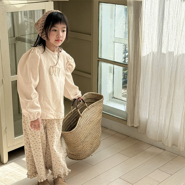Children's Ninth Girls Corduroy Casual Pants