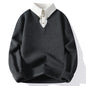 Men's Premium Fake Two-Piece Lapel Knit Sweater