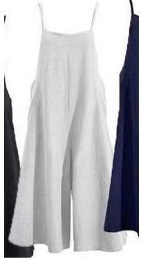 Simple suspender jumpsuit