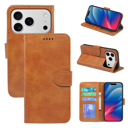 Coque Portefeuille en Cuir avec Étui à Rabat pour iPhone 17 Series