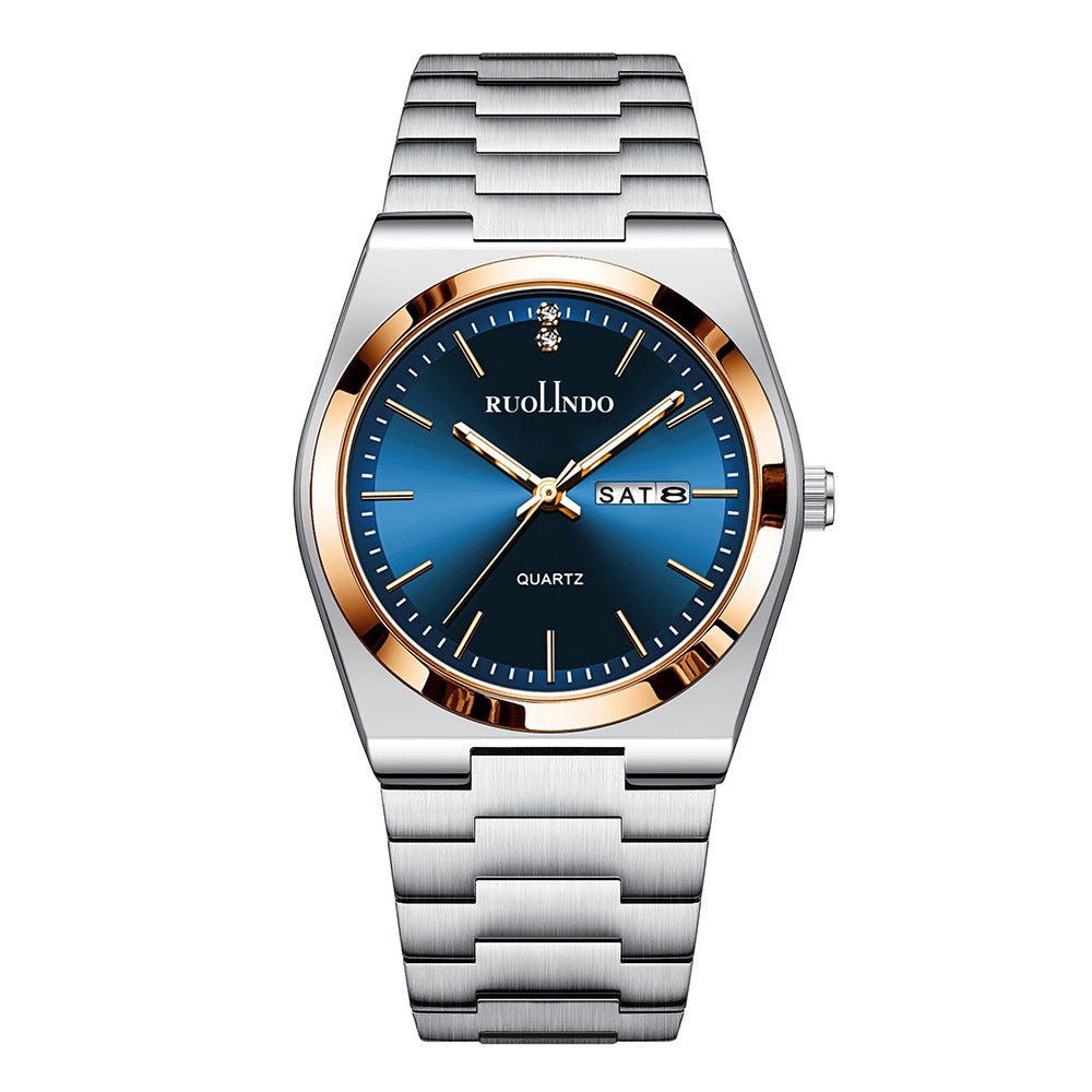 RUOLINDO Stainless Steel Luminous Men's Watch