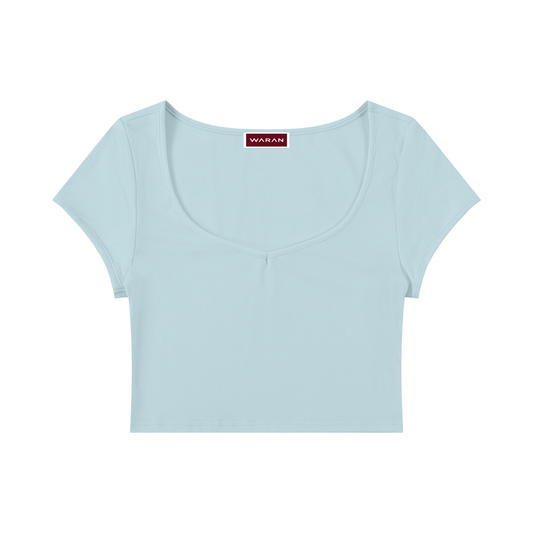 Women's Slim Cap Sleeve Crop T-Shirt