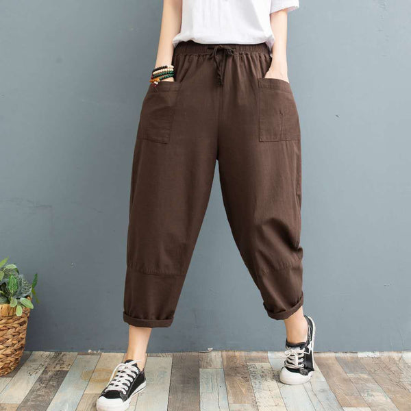 Womens Cropped Pants Printed