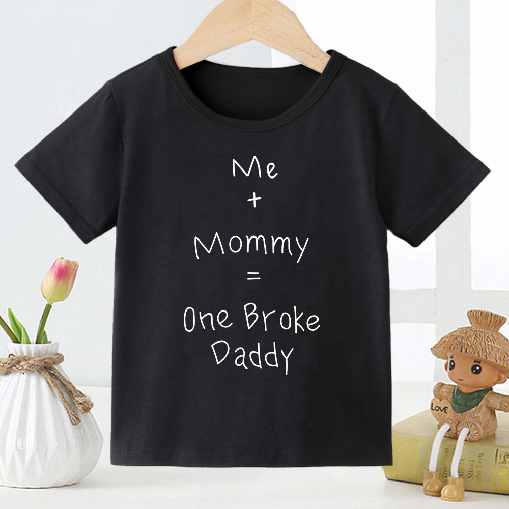 Kids Monogram Print Short Sleeve