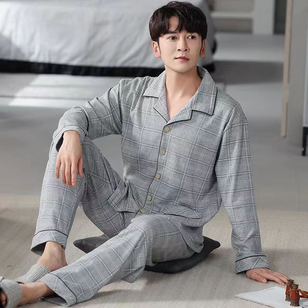 Ensemble de pyjama ample printemps et automne pour hommes