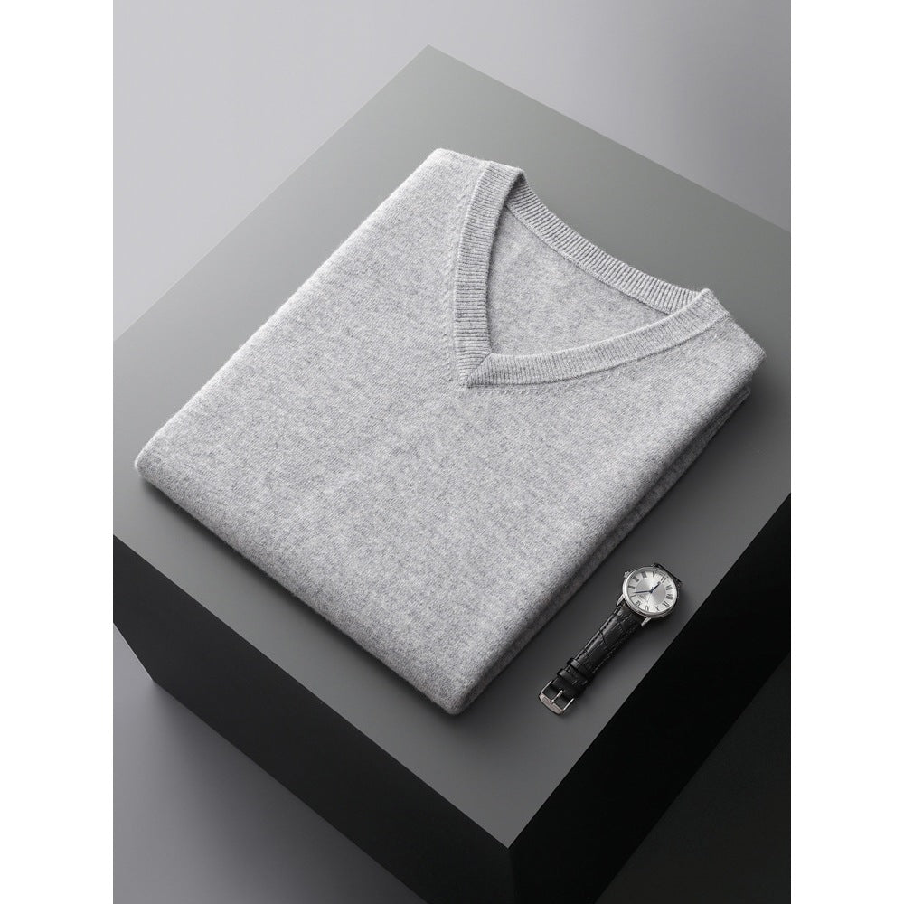 V-Neck Sleeveless Knitted Wool Sweater