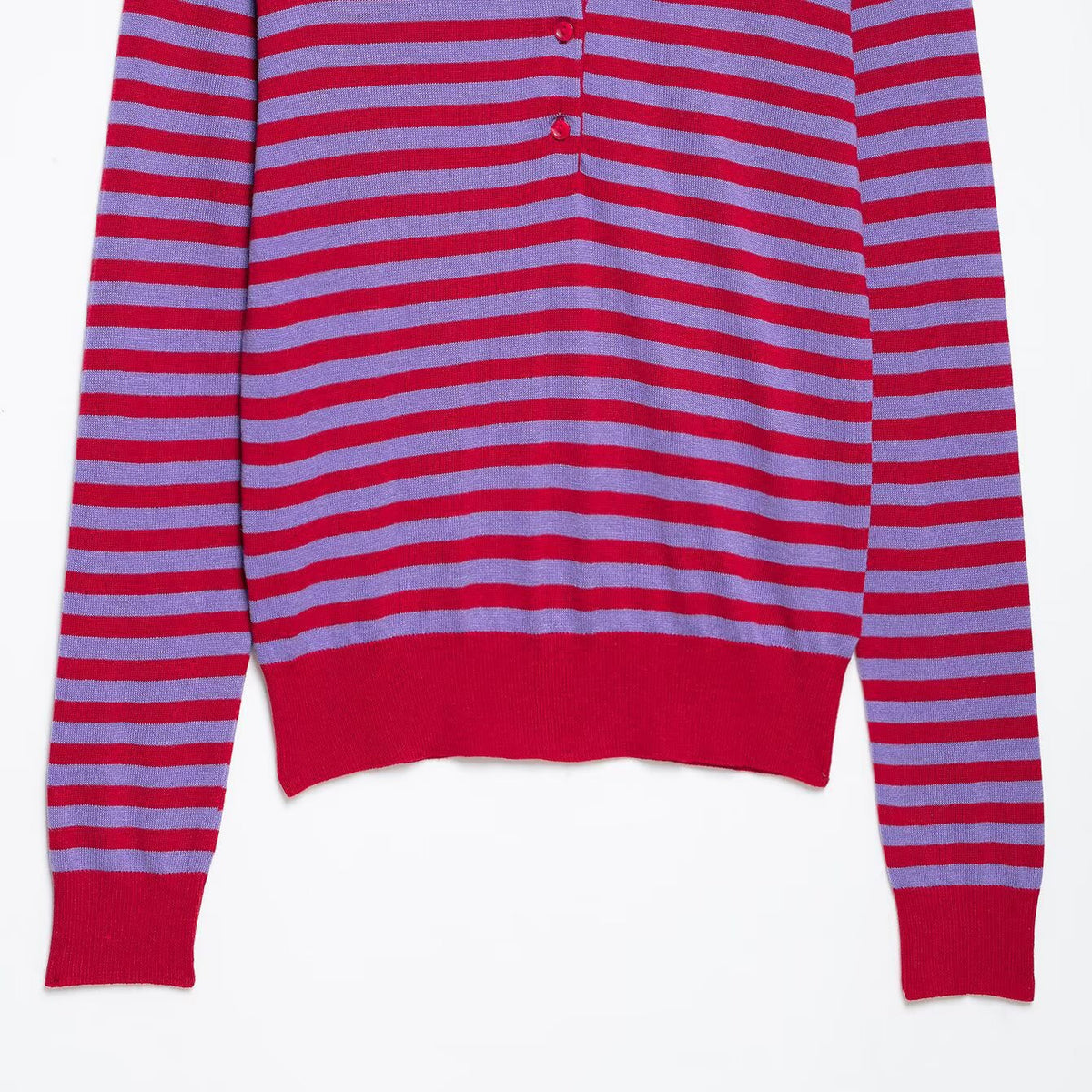 Contrasting striped top