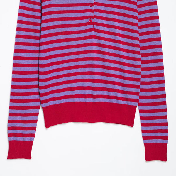 Contrasting striped top