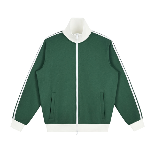 Contrast Side Stripe Fleece Track Jacket