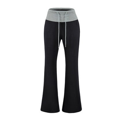 Light Gray Casual Flared Sweatpants for Women