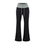 Light Gray Casual Flared Sweatpants for Women