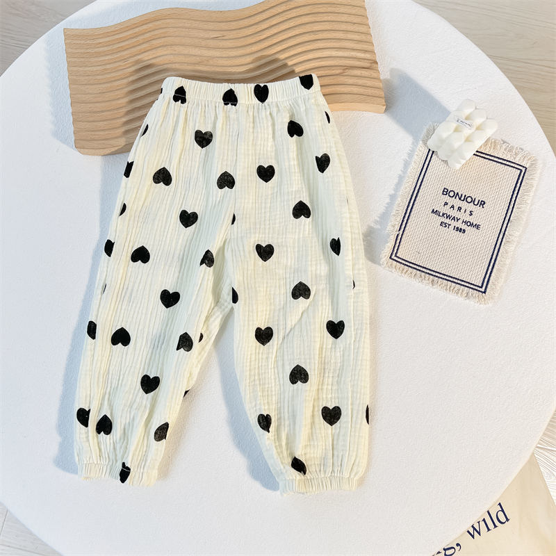 Children's Double-Layer Gauze Breathable Trousers