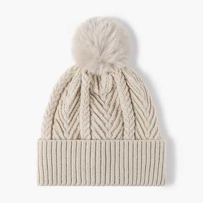 Cable knit pompom hat - view 7