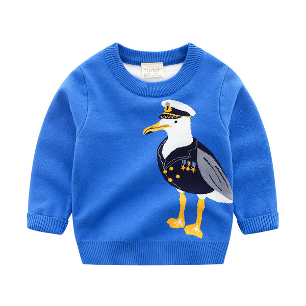 Children's Cartoon Kitted Sweater - Stuffs & Savers