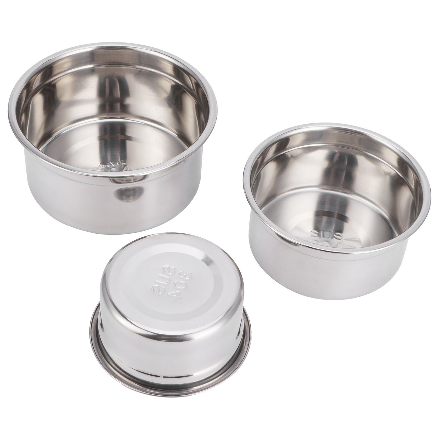Stainless Steel Food Container with Lid 3Pcs/Set