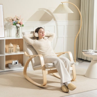 Upholstered Lounge Chair Recliner With High Back