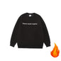 Men's  Oversized Long Sleeve Crew Neck Letter Embossed Sweatshirt