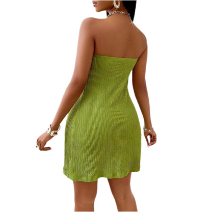 Women's Strapless Bandeau Top Shorts Suit