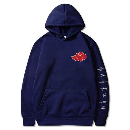 Japanese cloud print pullover hoodie oversized