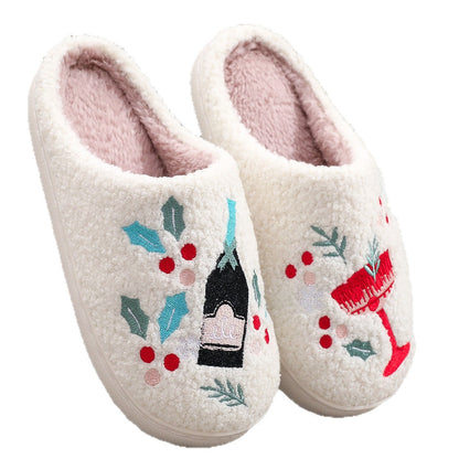 Mulled Wine Plush Slippers
