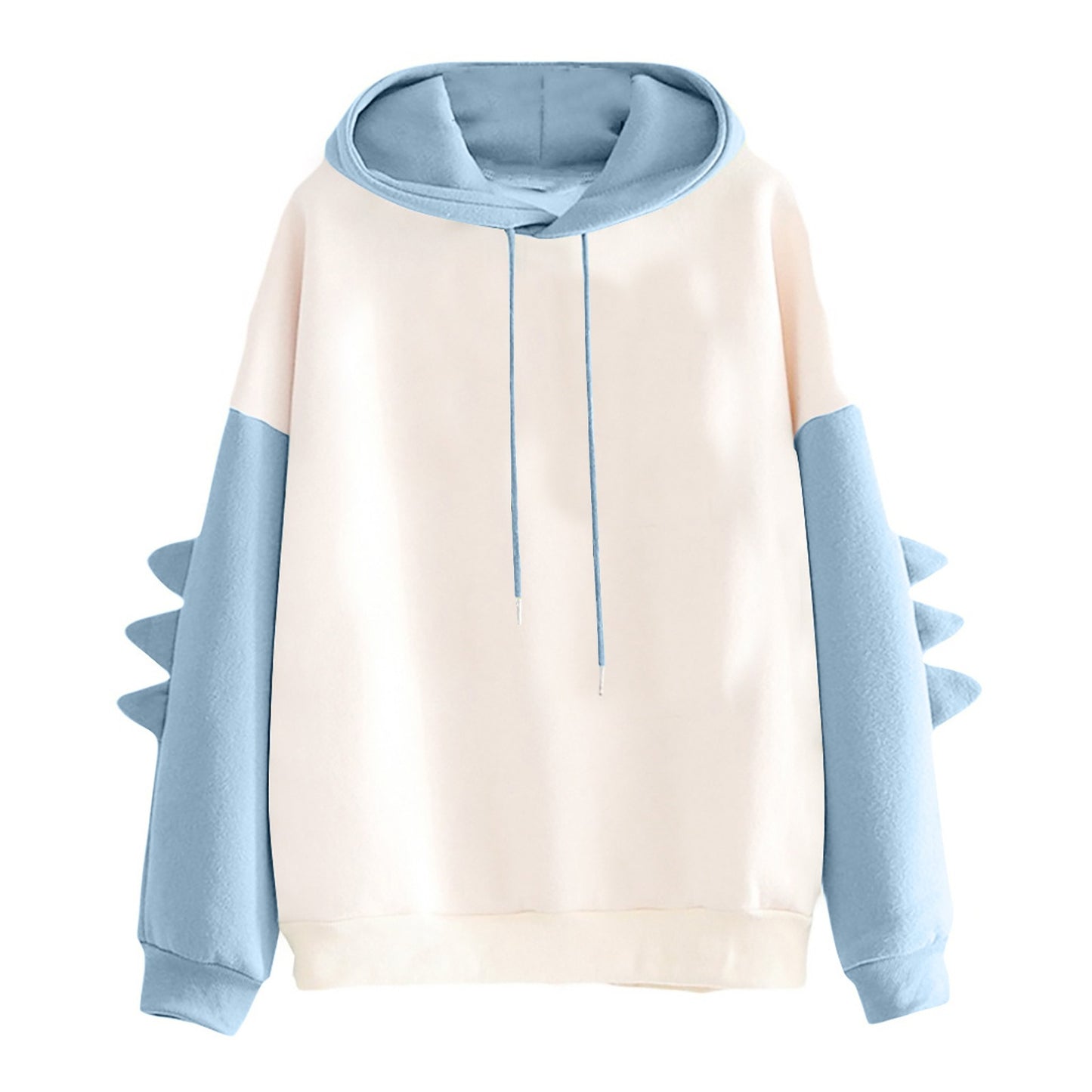 Cartoon dinosaur contrasting Korean version hoodies