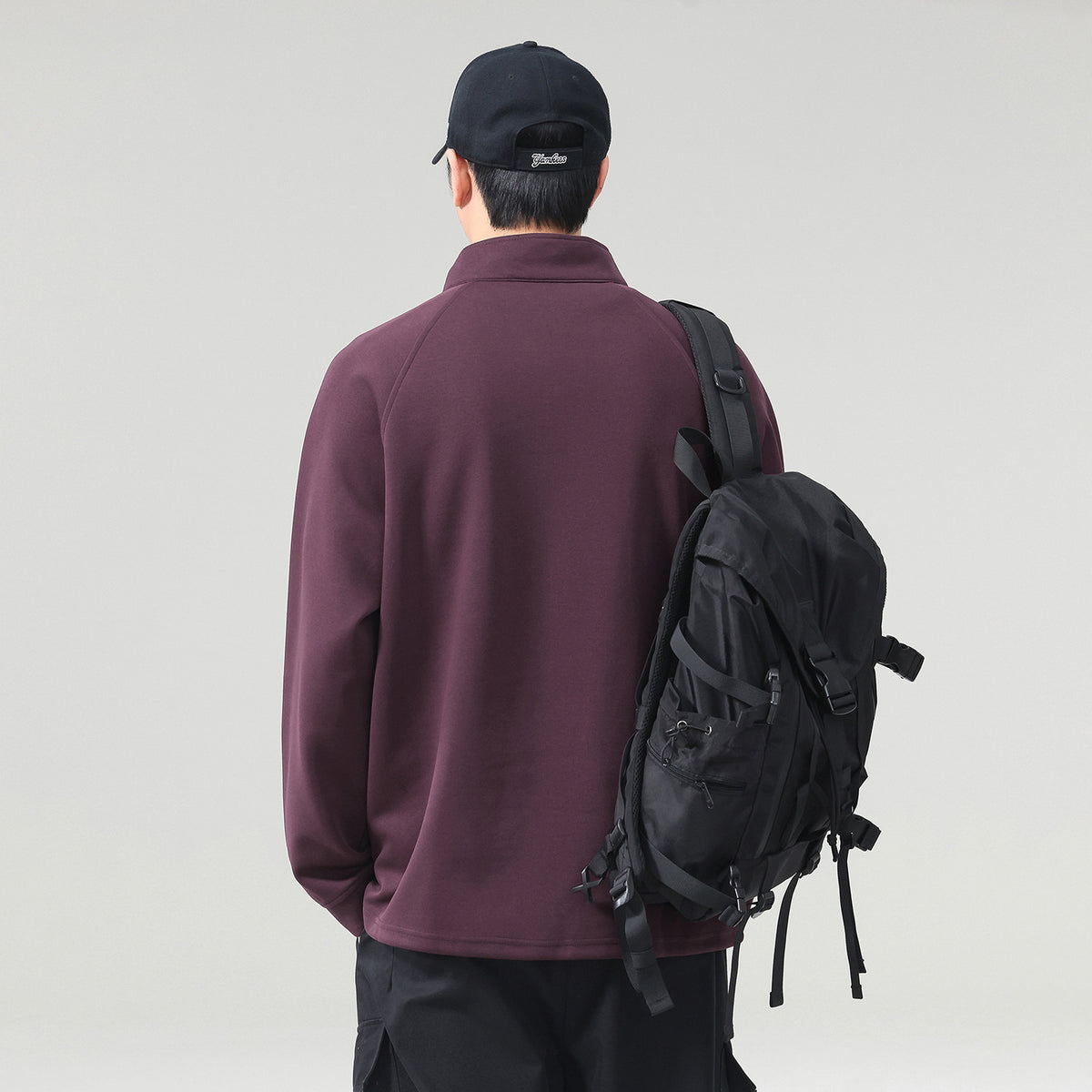 Stand Collar Casual Relaxed Men's Sweatshirt