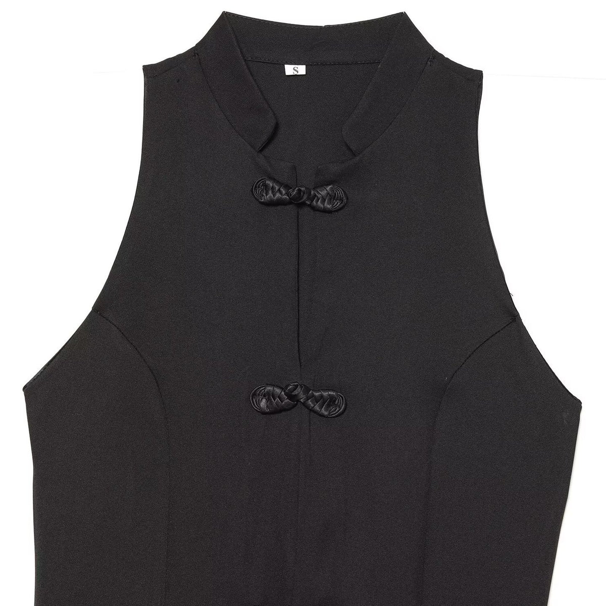 Slimming rope knot short skirt style hemline vest top for women