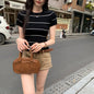 Green Stripe Regular Sleeve Fitted Wool Knit
