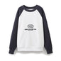 Spring round neck embroidered sweatshirt with text