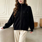 zipper long sleeved sweater