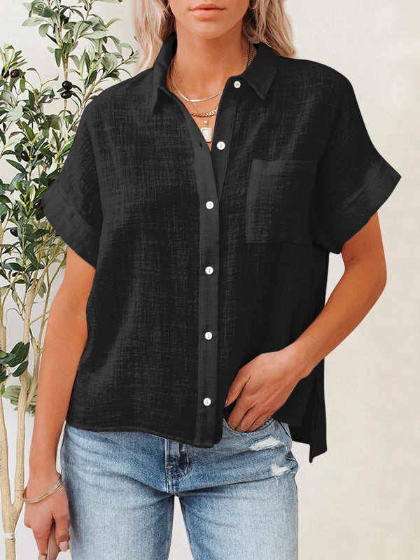 Chemise boutonnée à manches courtes