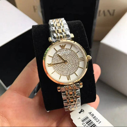 Emporio Armani AR8031 Gianni T-Bar Women's Two-Tone Watch