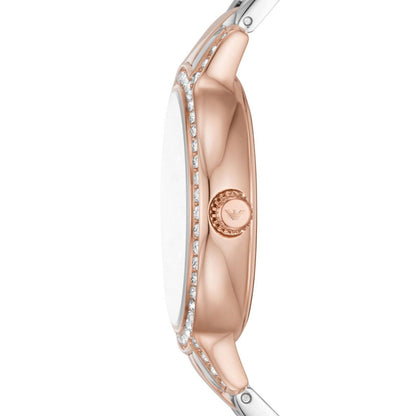 Emporio Armani Ladies Watch AR11499 - 32mm Cleo Rose Gold & Silver Crystal Dial