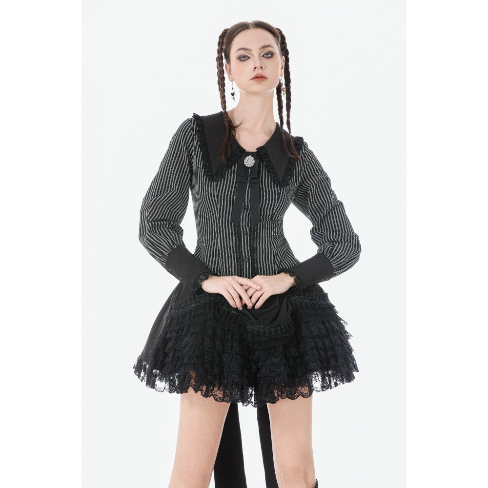 Chemise Gothique Col Peter Pan Dentelle Dark in Love