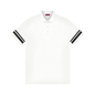 Women's Striped Color Block Polo Dress 210GSM
