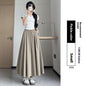 Summer High Waist A- Line Slimming Pleated Dress