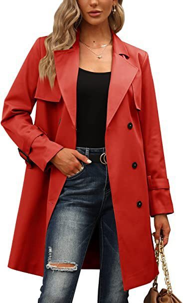 Women's Double Breasted Trench Coat