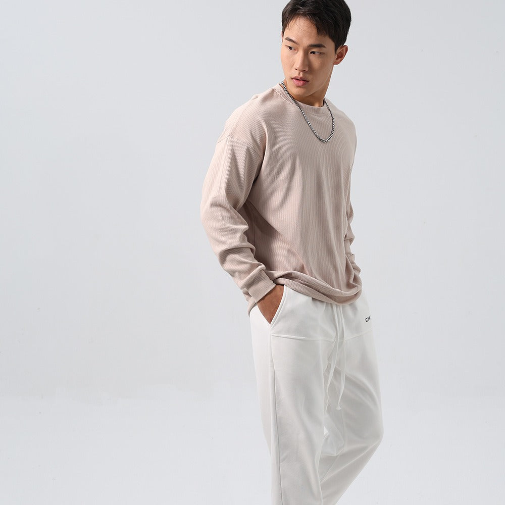 Jacquard Striped Sports Hoodie