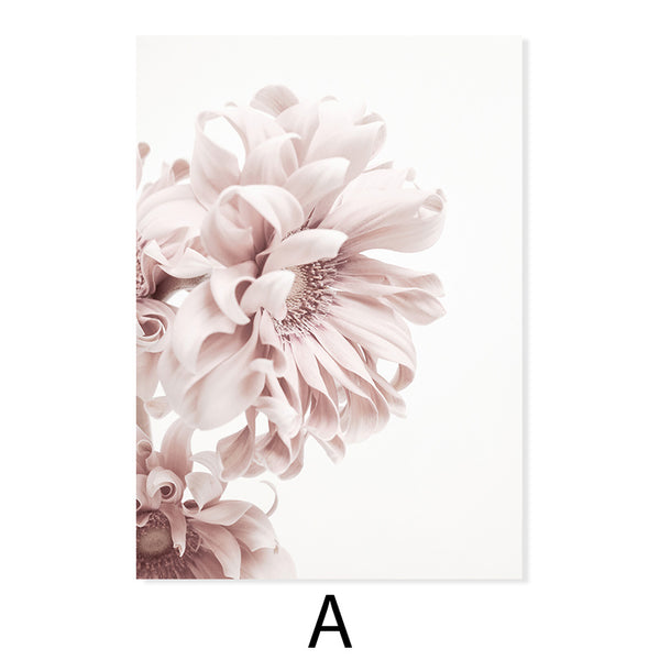 Affiche élégante de peinture à l'huile moderne Pivoine Amour