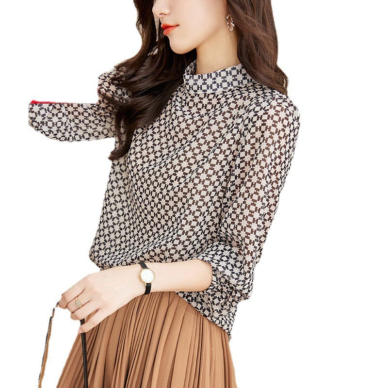 Loose Belly-covering Chiffon Shirt Top