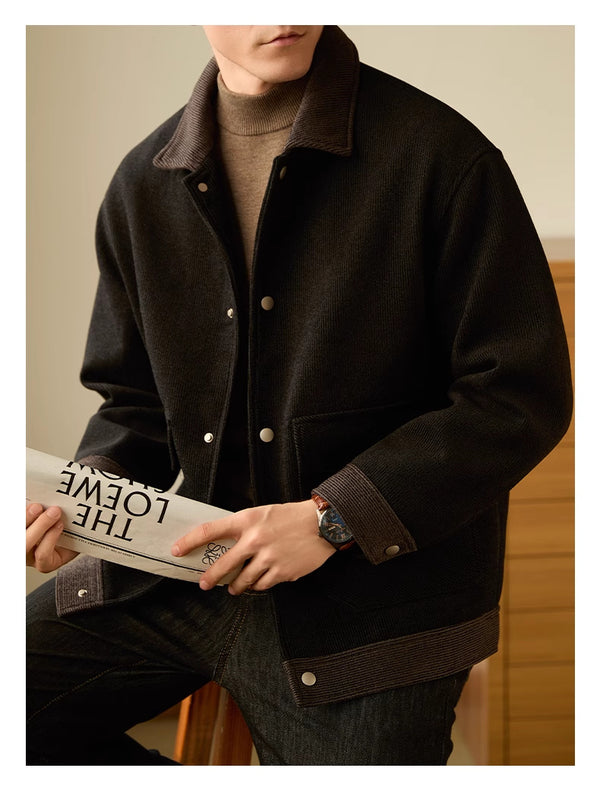 Manteau à revers courts pour homme