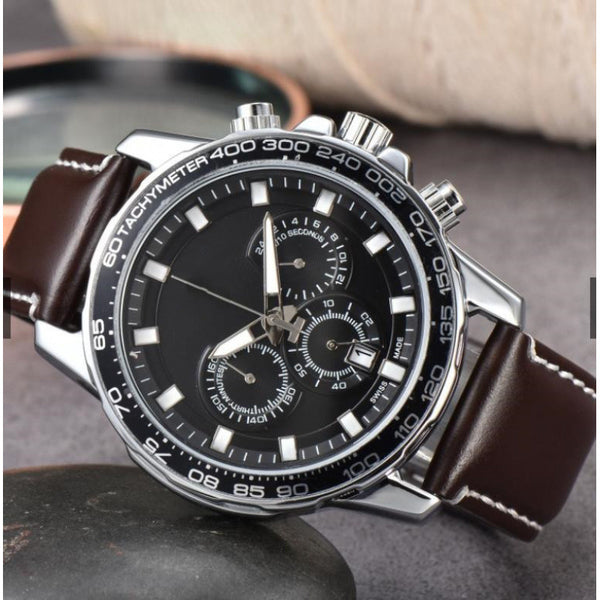 Men's Six-pin Full-function Quartz Watch