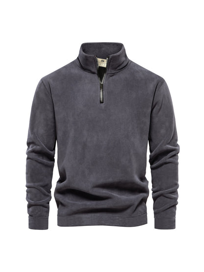 Men's Polar Fleece Stand Collar Pullover