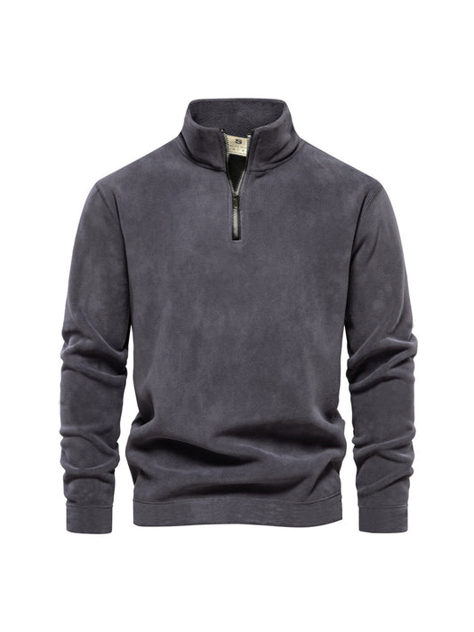 Men's Polar Fleece Stand Collar Pullover