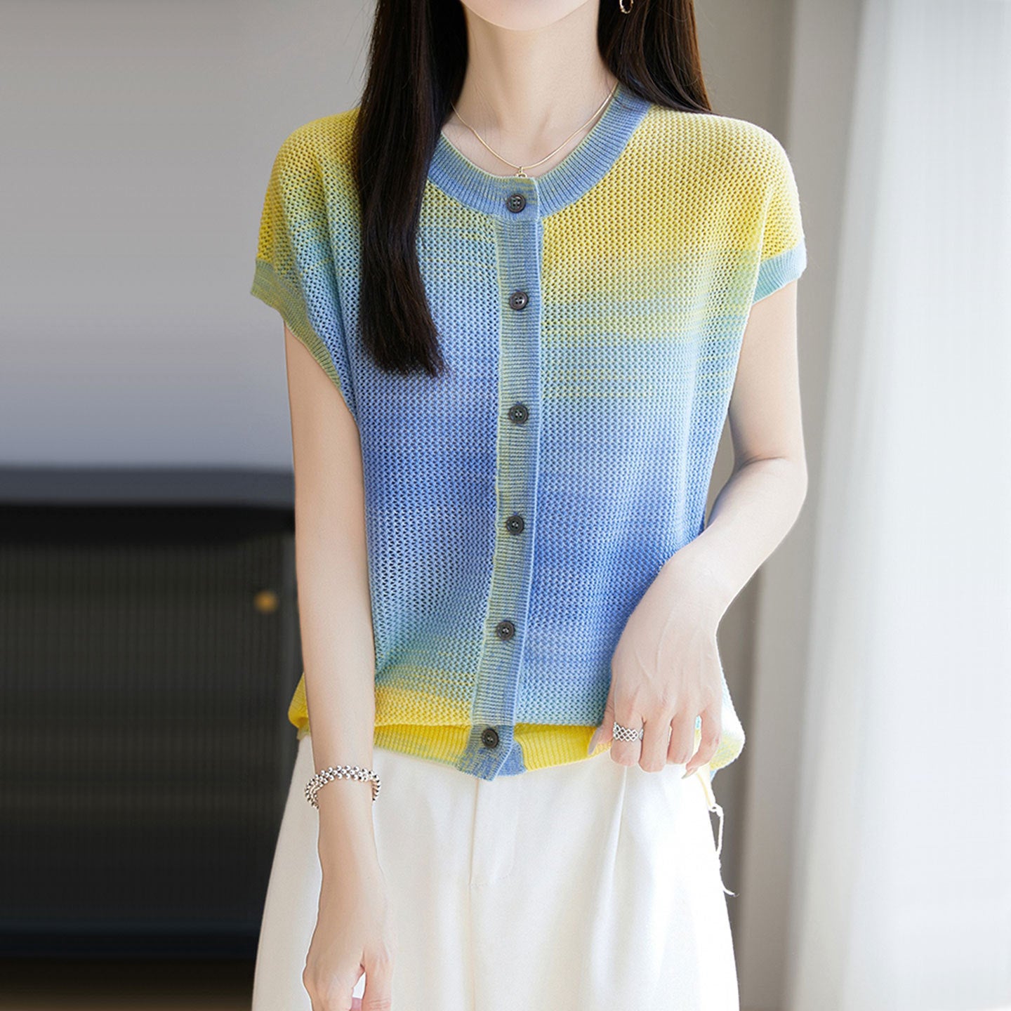 Summer Tencel Crewneck Short Sleeves